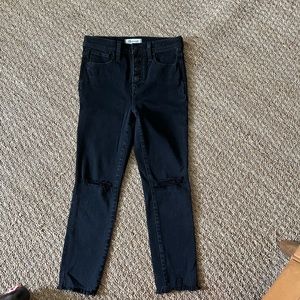 Madewell 25P button fly black denim